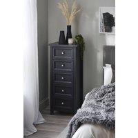 Julian Bowen Maine 5 Drawer Tall Chest in Black