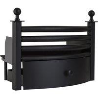 Home Discount Fire Vida Laxton Solid Fuel Set Front Grate in Black