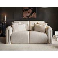 Solace+Co Mabel 2 Seater Fabric Sofa in Beige