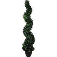 Leaf 120cm Artificial Natural Boxwood Spiral Topiary in Green