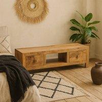 Wyld Haus Manila Light Mango Wood Wide TV Unit in Brown