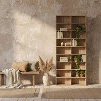 Wyld Haus Karave Wood Natural Finish Tall Media Storage Tower 640 Disc Capacity