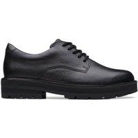 Clarks Prague Lace Youth Black Leather Brogues | Size: 3.5-Wide Fit