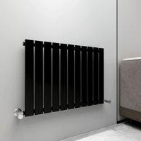 MCC Direct Designer Flat Panel Single Radiator 600x748mm Black | Size: 600x748