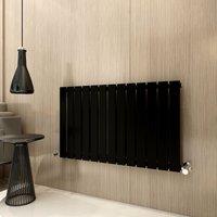 MCC Direct Designer Flat Panel Single Radiator 600x884mm Black | Size: 600x884