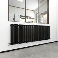MCC Direct Designer Flat Panel Single Radiator 600x1428mm Black | Size: 600x1428