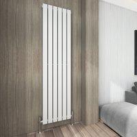MCC Direct Designer Flat Panel Vertical Single Panel Radiator in White | Size: 1800x408