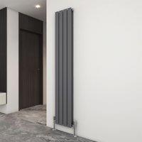 MCC Direct Designer Flat Panel Double Radiator 1800x272mm Anthracite in Grey | Size: 1800x272