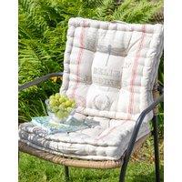 Dibor Set of 4 Traditional Insect Print Outdoor Chair Seat Pad Garden Box Cushions L40cm x W40cm in White | Size: 40 cm x 40 cm