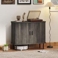 HOMCOM Sideboard Storage Cabinet with Sliding Doors in Grey