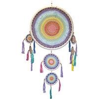 KDMD Large Pastel Rainbow Dreamcatcher 55cm Bali Inspired Wall Decor