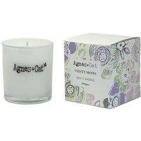 KDMD Agnes & Cat Velvet Moon Votive Candle in White