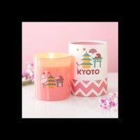 KDMD Kyoto Bamboo & Cherry Blossom Scented Candle in Pink