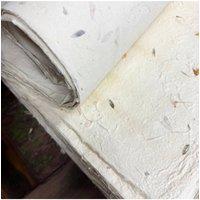 KDMD Lokta Floral Cotton Craft & Wrapping Paper 51x76cm in White | Size: 51x76 cm