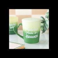 KDMD Matcha Made in Heaven Ceramic Mug with Coaster Lid Sip in Green