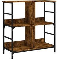 Berkfield Home Bookshelf Smoked Oak 78.5x33x82 cm Engineered Wood in Brown