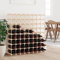 Berkfield Home Wine Rack for 72 Bottles 90.5x23x90.5 cm Solid Wood Pine in Light Brown
