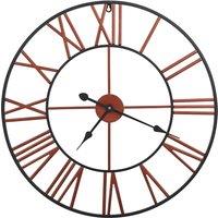 Berkfield Home Wall Clock Metal 58 cm Red