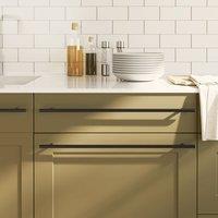 Berkfield Home Cabinet Handles 10 pcs Black 480 mm Stainless Steel