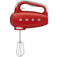 Smeg HMF01RDUK Hand Mixer with Turbo Function, 3 Attachments, LED Display in Red