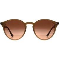 Ray-Ban Round Polished Turtledove Pink Gradient Grey 2180 in Beige