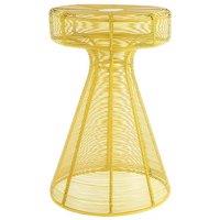 PRESENT TIME Leitmotiv Iron Side Table Cuerda Corcho - Citrine Yellow