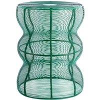 PRESENT TIME Leitmotiv Iron Side Table Cuerda Onda - Retro Green
