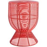 PRESENT TIME Leitmotiv Iron Side Table Cuerda Tambor - Bright Scarlet Red