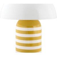 PRESENT TIME Leitmotiv Iron Table Lamp Rayado Retro - Citrine Yellow/White in Yellow
