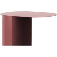 PRESENT TIME Leitmotiv Side Table Set Riqueza Oval - Burgundy Red