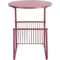 PRESENT TIME Leitmotiv Iron Side Table Riqueza Revista - Burgundy Red