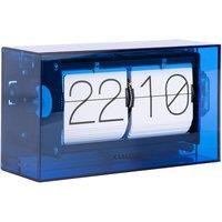 PRESENT TIME Karlsson Table Clock Acrylic Boxed Flip - Dark Blue