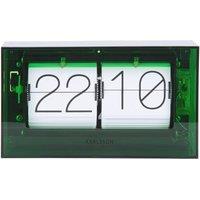 PRESENT TIME Karlsson Table Clock Acrylic Boxed Flip - Green