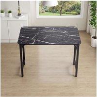 Living and Home Folding Table with Double Spring Mechanism in Black