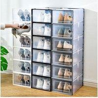 Living and Home 12Pcs Clear Stackable Shoe Storage Boxes