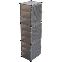 H&O Direct 8-Tier Shoe Cabinet in Grey