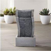 Garden Sanctuary Solar Powered Water Feature Garden Rockery Fountain in Natural