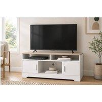 STILVORA 105 cm TV Unit with 2 Cabinets White