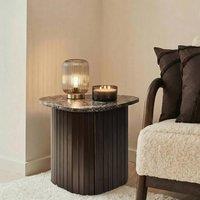 OHS Madison Ribbed Side Table Corner Bedroom Living Room Office Bedside in Brown