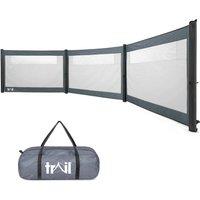 Trail Outdoor Leisure Trail Air Windbreak Inflatable 3 Panel Camping Caravan with Pump in Grey