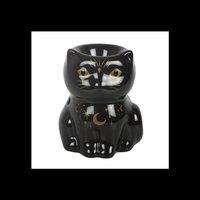 KDMD Black Cat Magick Oil Burner Tealight Ceramic Fragrance