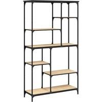 Berkfield Home Bookshelf Sonoma Oak 99x35.5x176 cm Engineered Wood & Steel in Light Tan