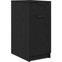Berkfield Home Desk Cabinet in Black Oak - 33x50x75 cm - Made from Engineered Wood | Size: 33 x 50 x 75 cm