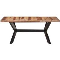 Berkfield Home Dining Table 180x90x75 cm Solid Wood with Honey Finish in Brown | Size: 180 x 90 x 75 cm