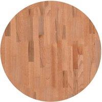 Berkfield Home Table Top 60x1.5 cm Round Solid Wood Beech in Brown | Size: 60x1.5 cm