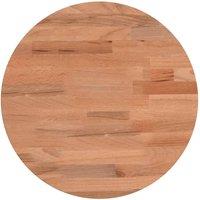 Berkfield Home Table Top 30x4 cm Round Solid Wood Beech in Light Brown | Size: 30x4 cm