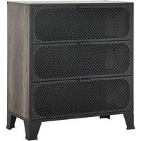 Berkfield Home Storage Cabinet Grey 72x36x82 cm Metal & MDF | Size: 72 x 36 x 82 cm