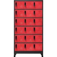 Berkfield Home Locker Cabinet Anthracite & Red 90x40x180 cm Steel | Size: 90 x 40 x 180 cm