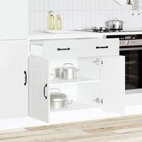 Berkfield Home Kitchen Base Cabinet Kalmar White Engineered Wood