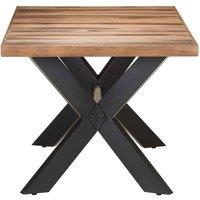 Berkfield Home Sturdy Dining Table 180x90x75 cm Solid Wood with Honey Finish in Brown | Size: 180 x 90 x 75 cm
